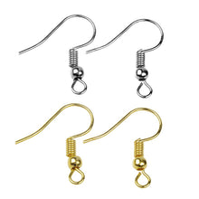 Load image into Gallery viewer, 50pcs/lot 316 Stainless Steel 20mm Gold Silver Earring Hook Ear Wire DIY Jewelry Making Findings Earring Accessories Hand Made