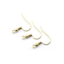 Load image into Gallery viewer, 50pcs/lot 316 Stainless Steel 20mm Gold Silver Earring Hook Ear Wire DIY Jewelry Making Findings Earring Accessories Hand Made