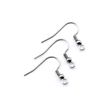 Load image into Gallery viewer, 50pcs/lot 316 Stainless Steel 20mm Gold Silver Earring Hook Ear Wire DIY Jewelry Making Findings Earring Accessories Hand Made