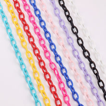 Load image into Gallery viewer, DIY chain for jewelry making accessories hand made necklace bracelet plastic warning chain isolated colors jewelry findings