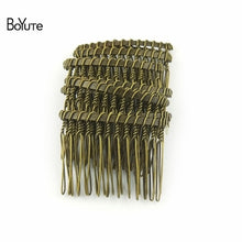 Load image into Gallery viewer, BoYuTe 10Pcs Metal Wire Hair Comb Base 8 Colors Plated Diy Hand Made Women's Hair Jewelry Accessories