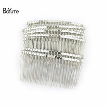 Load image into Gallery viewer, BoYuTe 10Pcs Metal Wire Hair Comb Base 8 Colors Plated Diy Hand Made Women's Hair Jewelry Accessories