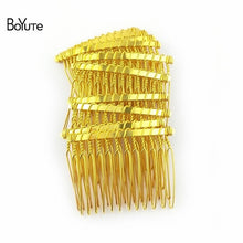 Load image into Gallery viewer, BoYuTe 10Pcs Metal Wire Hair Comb Base 8 Colors Plated Diy Hand Made Women's Hair Jewelry Accessories