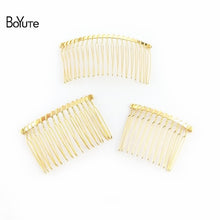 Load image into Gallery viewer, BoYuTe 10Pcs Metal Wire Hair Comb Base 8 Colors Plated Diy Hand Made Women's Hair Jewelry Accessories