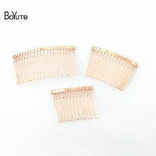 Load image into Gallery viewer, BoYuTe 10Pcs Metal Wire Hair Comb Base 8 Colors Plated Diy Hand Made Women's Hair Jewelry Accessories